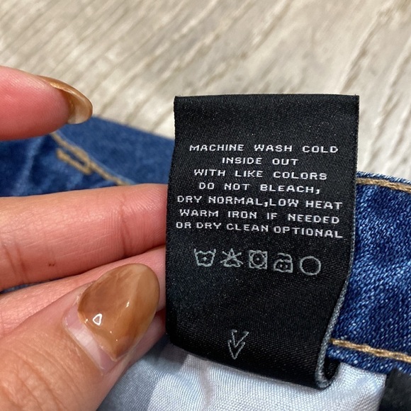 VERVET BLUE BOYFRIEND FIT ANKLE JEANS DISTRESSED RAW HEM SZ 24 - Picture 14 of 14